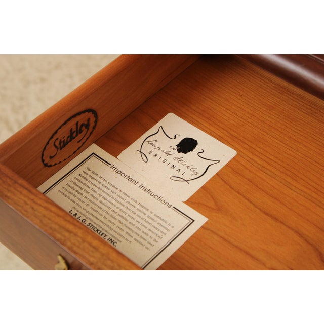 Pair Stickley Cherry Drop Lead Living Room End Tables For Sale - Image 17 of 18