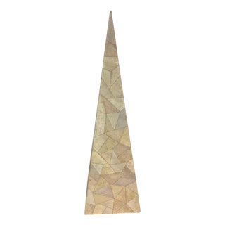 Large Inlaid Specimen Shagreen Obelisk Attributed to R & Y Augousti For Sale