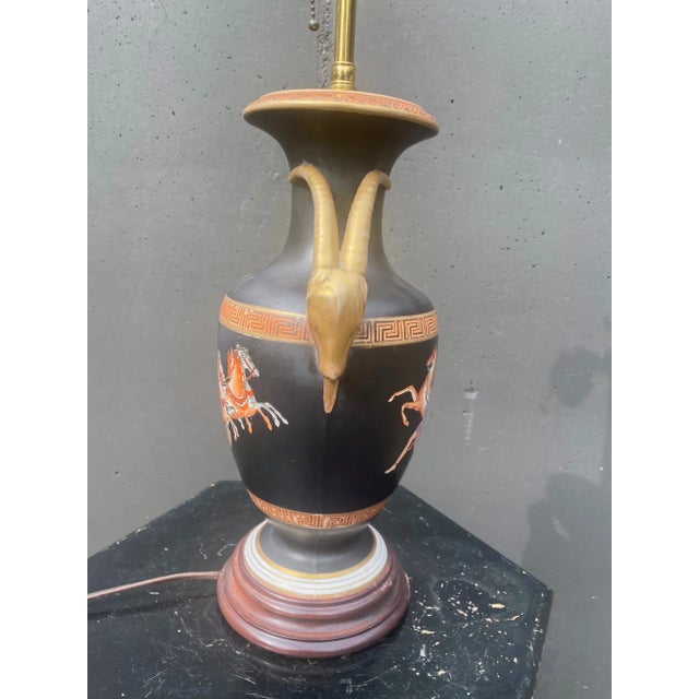 Pair of Vintage Mid 20th Century Classical Lamps, Dual Sockets With Pull Chains and Cord Switch For Sale In Atlanta - Image 6 of 10