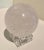 Glass Rock Crystal Ball on Stand Paper Weight For Sale - Image 7 of 9