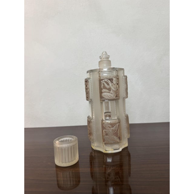 Helene Perfume Bottle in Glass with Sepia Patina by René Lalique for Lalique, 1940s For Sale - Image 9 of 12
