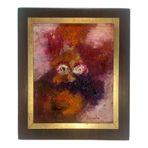 Enrique Zavala Aguilar Mexican Artist Original 1960s Abstract Painting