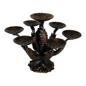 1970s Bronze Artichoke Style 7 Arm Centerpiece or Candelabra