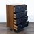 Modern Cb2 Oberlin Modern 4-Drawer Wood Dresser With Black Fronts and Brass Accents For Sale - Image 3 of 13