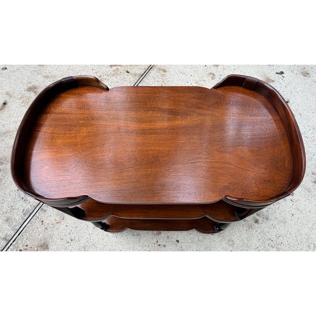 Wood Regency 3 Tier Mahogany Server Etagere Bar For Sale - Image 7 of 14