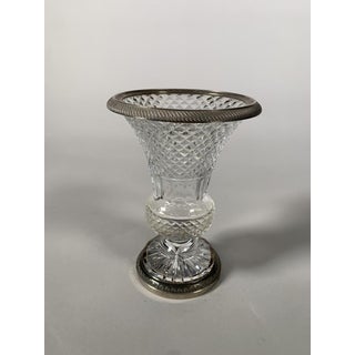 Baluster Vase in Cut Crystal and Silvered Bronze, Charles X Period For Sale