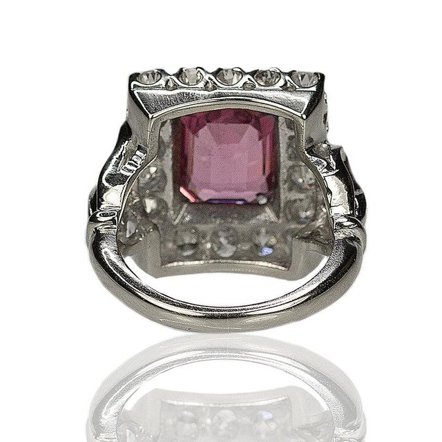 Contemporary Vintage Pink Sapphire Ring, Size 4 For Sale - Image 3 of 5