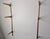 1970s Vintage 1970s Three Tier Open Hardwood Wall Mount Shelves W Adjustable Bracket Brass Rails For Sale - Image 5 of 10