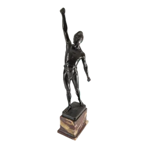 Early 20th Century Art Deco Bronze Olympian or Greek God Figure by Otto Schmidt Hofer