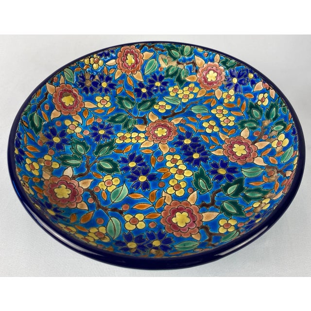 Longwy Longwy French Art Deco Ceramic Bowl For Sale - Image 4 of 9