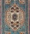 Mid 20th Century Vintage Turkish Oushak Rug in Teal Color With Geometric Medallion Design For Sale - Image 5 of 8