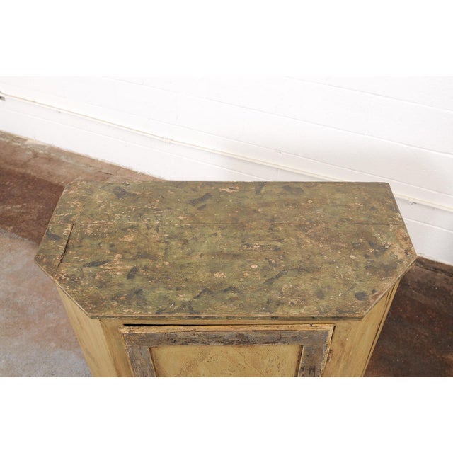 19th C Italian Painted Demi-Console Cabinet For Sale - Image 4 of 12