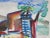 Vintage Original Mid 20th Century Listed Wpa Artist Signed Expressionist Farm Landscape Watercolor For Sale - Image 4 of 7