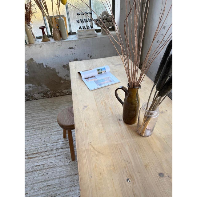 Pine and Oak Farmhouse Table, 1950s For Sale - Image 14 of 18