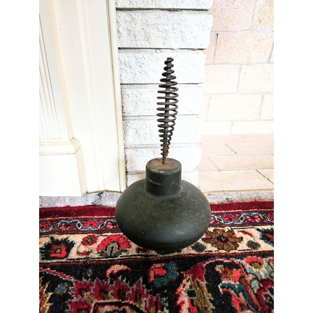 1950s 1950s MCM Atomic Authentic Eames Howard Miller Solid Cast Iron Fire Starter For Sale - Image 5 of 5