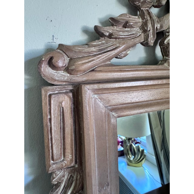 Mid 20th Century French Carved Wood Mirror With Garden Tools & Basket For Sale In Saint Louis - Image 6 of 11