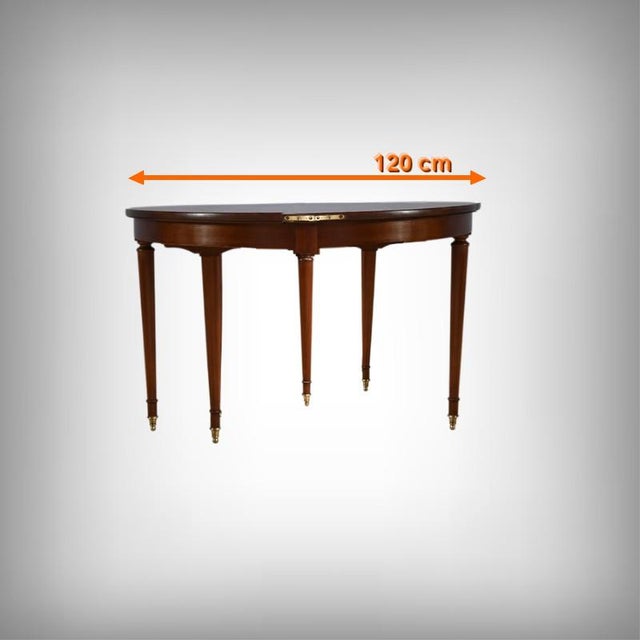 Mahogany Half-Moon Extending Table, Late 19th Century For Sale - Image 17 of 18