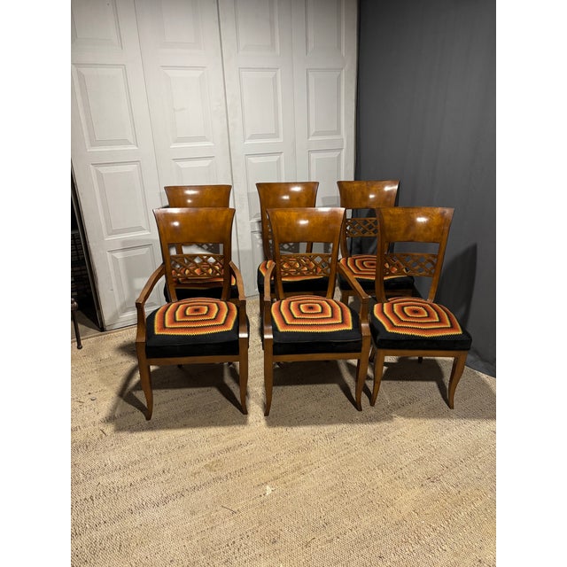 Biedermeier Set of 6 Biedemeier Style Dining Chairs For Sale - Image 3 of 16