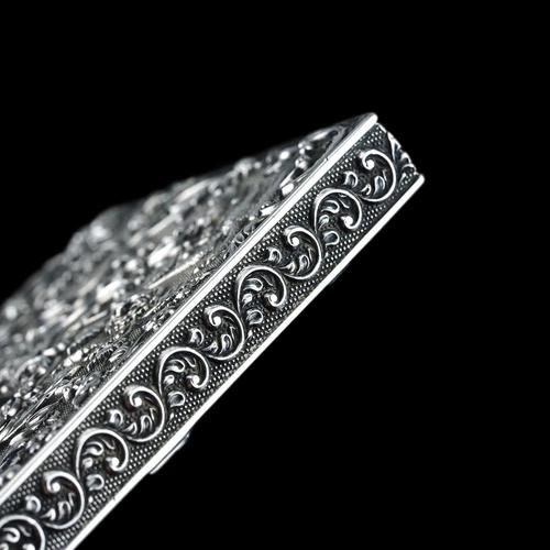 Antique Georgian Silver Card Case with Decorations by Joseph Willmore, 1836 For Sale - Image 14 of 18