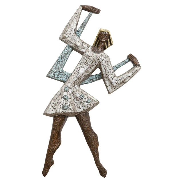 1960s Stylized Girl Figure from Amphora, 1960s For Sale - Image 5 of 5
