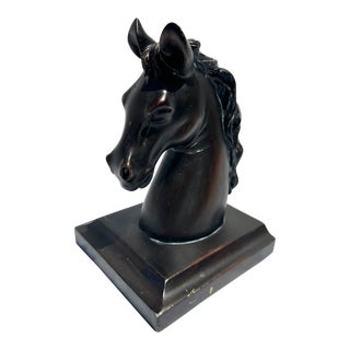 Equestrian Horse Head Bookend For Sale