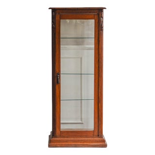 Art Nouveau Oak Display Cabinet, 1900s For Sale