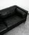 1960s Mid Century Danish Modern Sofa Couch 2 Seat Leather Black Settee Metal Chrome Nm For Sale - Image 5 of 11