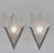 Jamain & Degué A nice pair of 1933 French art deco wall sconces in nickel plated solid brass or bronze by C.Jamain holding...