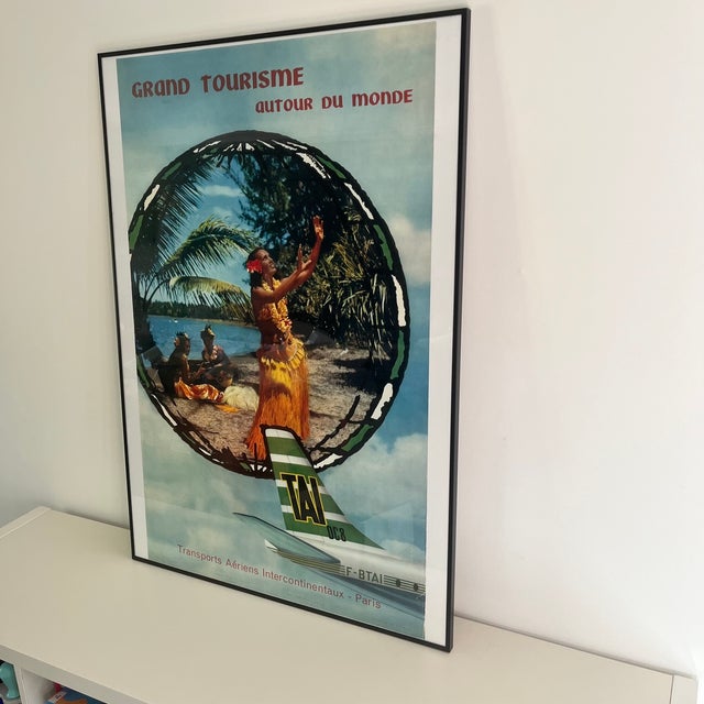 Original TAI Tourism Around the World Advertising Poster from Braun Mulhouse, 1960 For Sale - Image 4 of 17