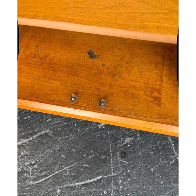 Mid Century Heritage Slate Top Petite Credenza W Reversible Door Panels For Sale - Image 15 of 17