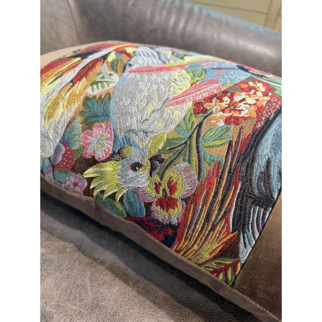 Handmade Mocha Velvet Lumbar Pillow Cover For Sale - Image 15 of 16