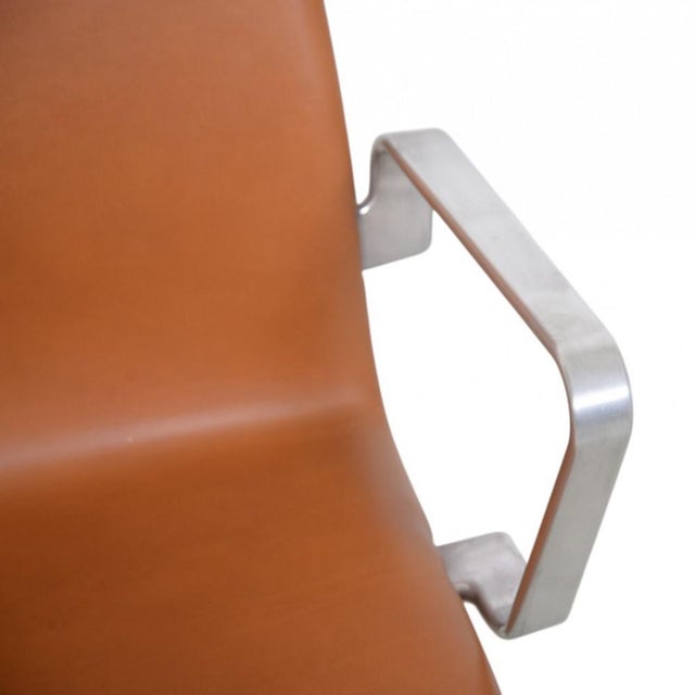 Oxford Office Chair in Walnut and Anilin Leather by Arne Jacobsen, 2000s For Sale - Image 6 of 18