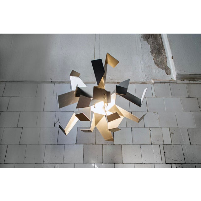 Postmodern Glow Metal Pendant Lamp by Vicente Garcìa Jiménez and Enrico Franzolini for Pallucco, 1990s For Sale - Image 3 of 6