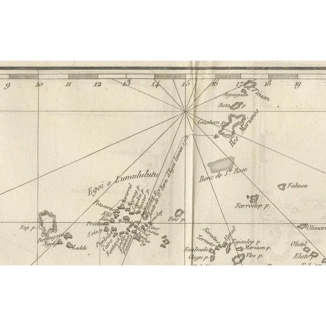 Antique Map of the Caroline Islands and Early Exploration of the Pacific, 1760s For Sale - Image 5 of 11