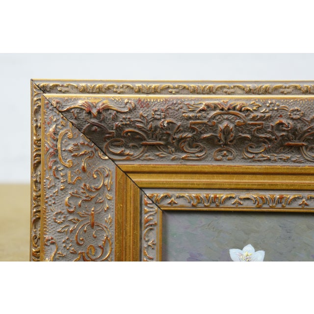 Vasily Gribennikov Still Life Oil Painting Flowers Vase Realism 2005 For Sale - Image 6 of 12