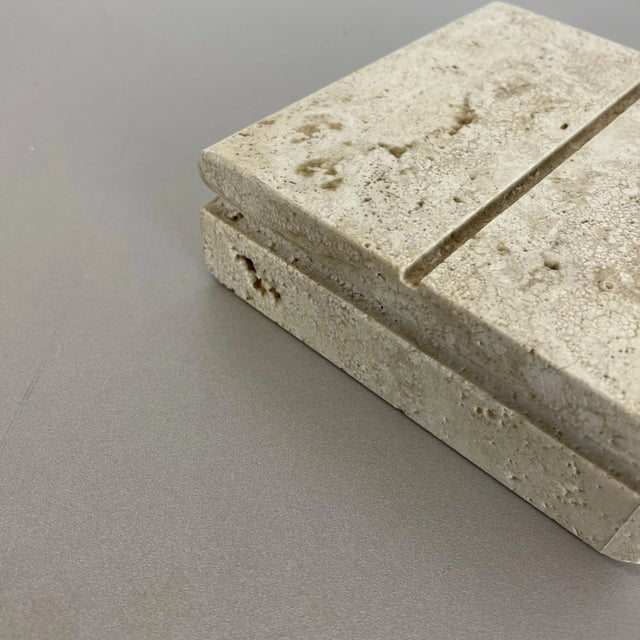 Modernist Italian Travertine Marble Box Vide Poche from Fratelli Mannelli, 1970s For Sale - Image 10 of 18