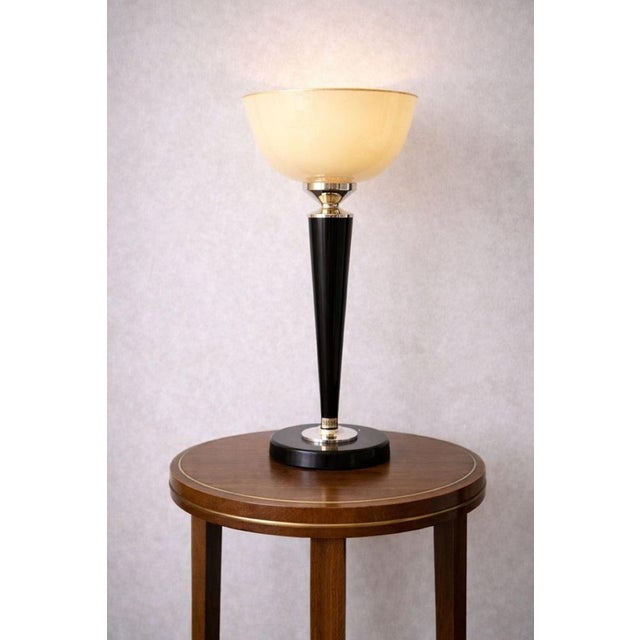 An icon of Art Deco design, this Mazda table lamp was conceived in the spirit of the 1920s–1940s and manufactured in...
