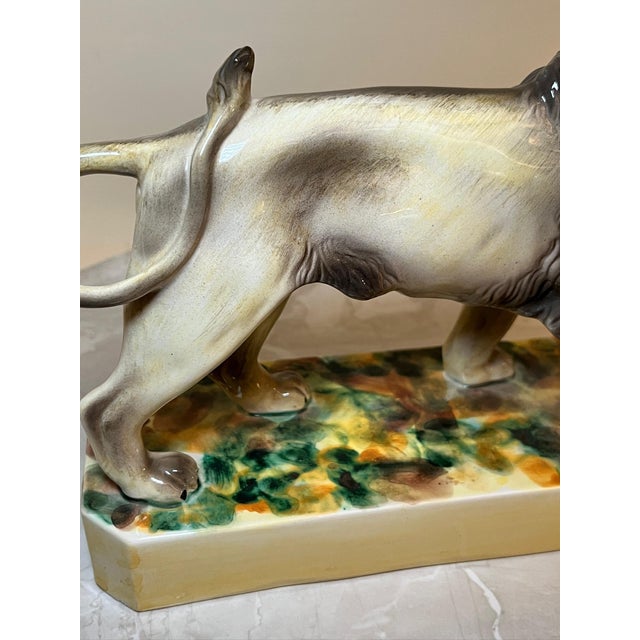 Late 20th Century Late 20th Century Mottahedeh Porcelian Lion Figure, Italy For Sale - Image 5 of 10