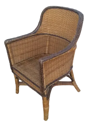 Rattan & Wicker Armchair, 1970s