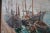 1930s Rose Kuper - New York Plein Air Oil on Canvas - Boats at Their Mooring Dated 1930 For Sale - Image 5 of 9