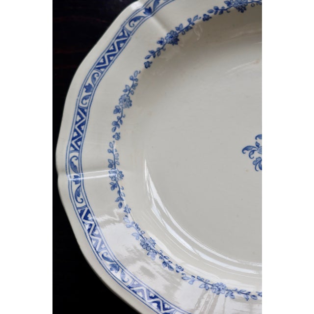 Gien Round Royal Serving Dish in Earthenware from Gien, 1940s For Sale - Image 4 of 8