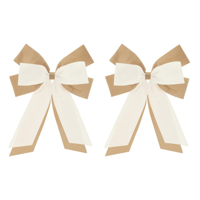 Kenneth Ludwig Chicago Double Bow Ornament (Set of 2) For Sale - Image 4 of 4