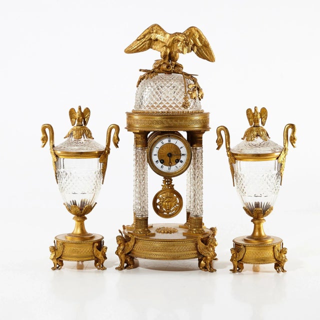 Fireplace Clock Set, Set of 3 For Sale - Image 10 of 11