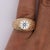 1.80 carat round brilliant cut lab grown diamond cvd mens ring. Set in 14 karat solid gold with a textured ring shank....