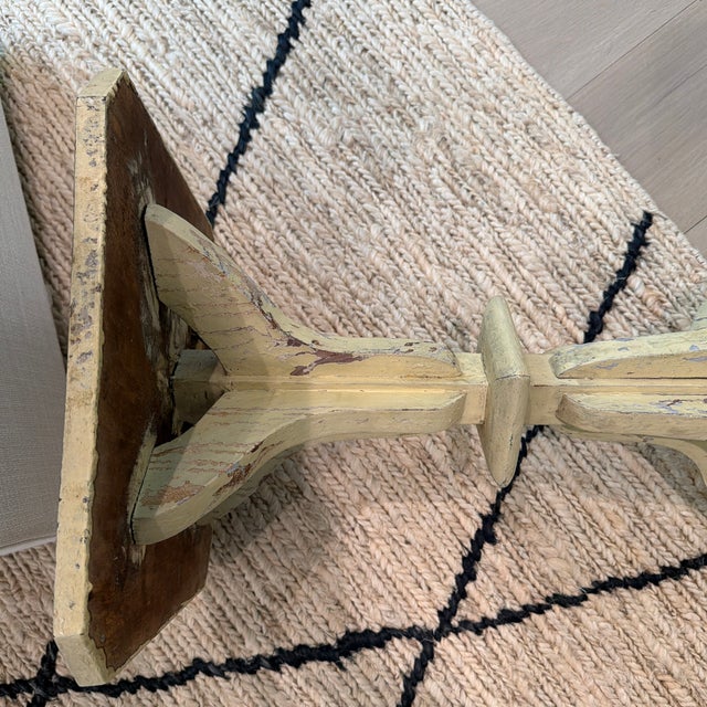 Antique Primitive Painted Wood Side Table For Sale - Image 11 of 11