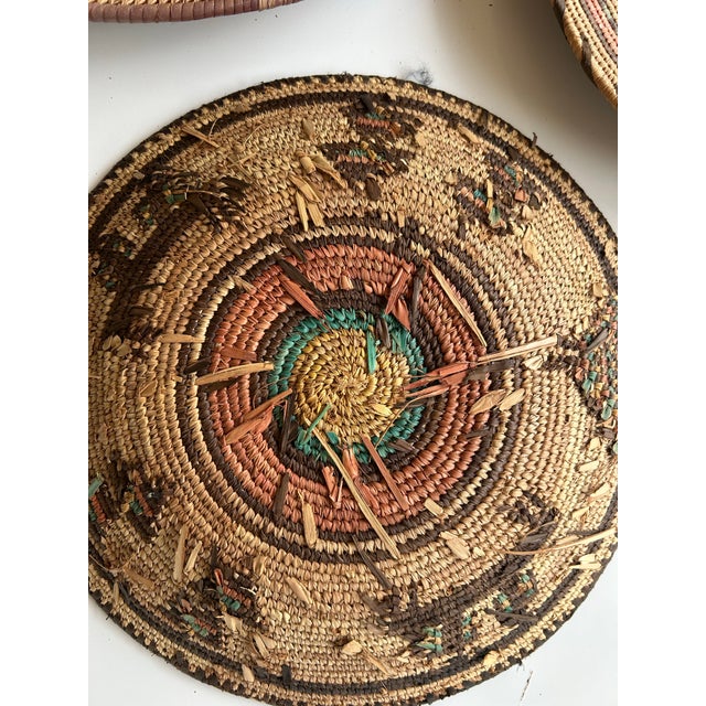 Vintage African Woven Plates For Sale - Image 10 of 11