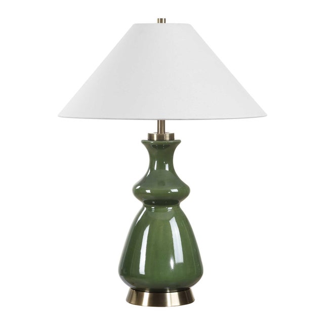 Kenneth Ludwig Chicago Green Thumb Table Lamp For Sale - Image 4 of 7