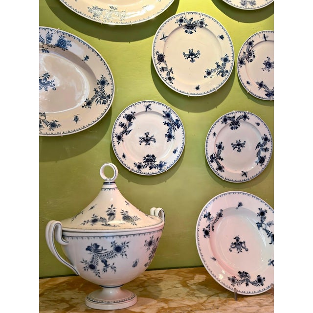 18th Century Viennese Blue and White Porcelain Dinner Plates, Set of 44 For Sale - Image 18 of 18