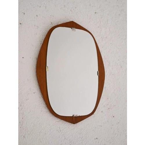 Swedish Teak Wall Mirror, 1960s For Sale - Image 4 of 4