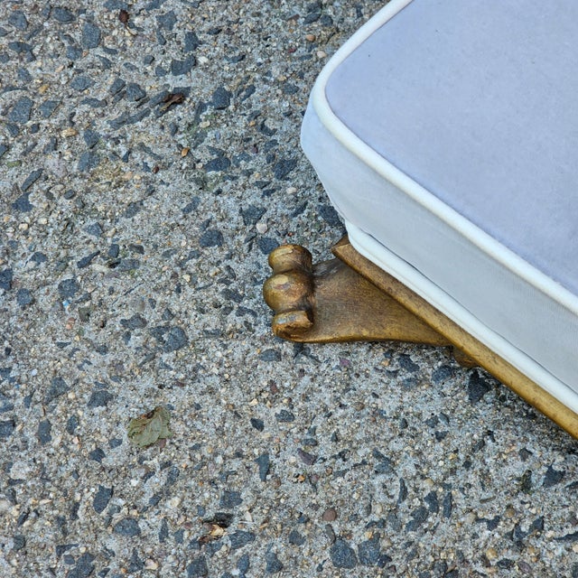 Hollywood Regency 1940s Grosfeld Attributed House Neo Classical Cocktail Ottoman For Sale - Image 3 of 10